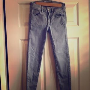 Gray American Eagle jeggings